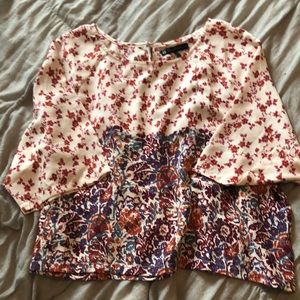 House of Harlow 1960 Floral Fig crop top